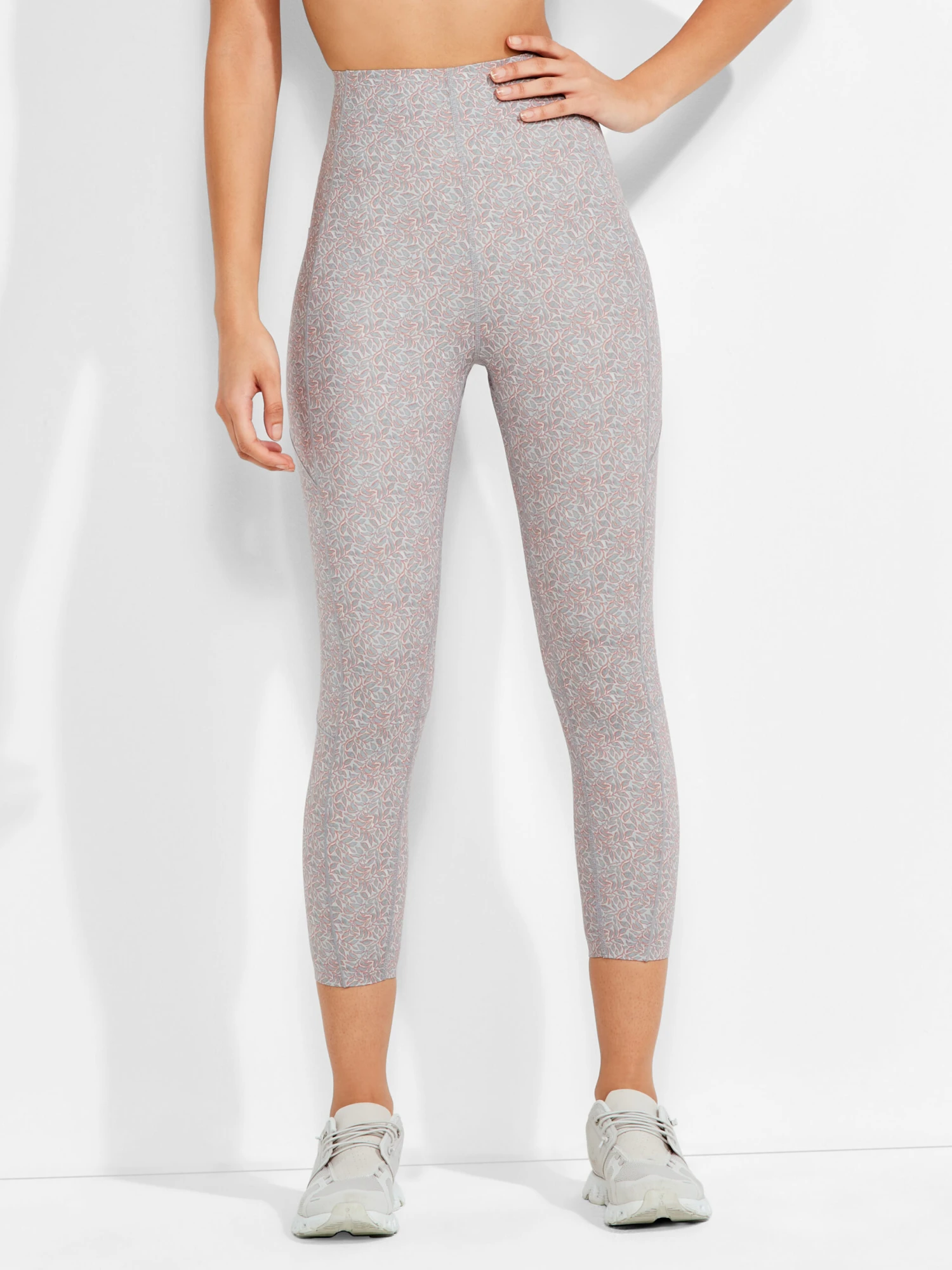 Flexfit Glowing Vines Crop Pocket Legging GREY MULTI