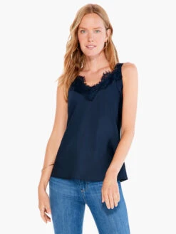 Lace Cami Tank DARK INDIGO