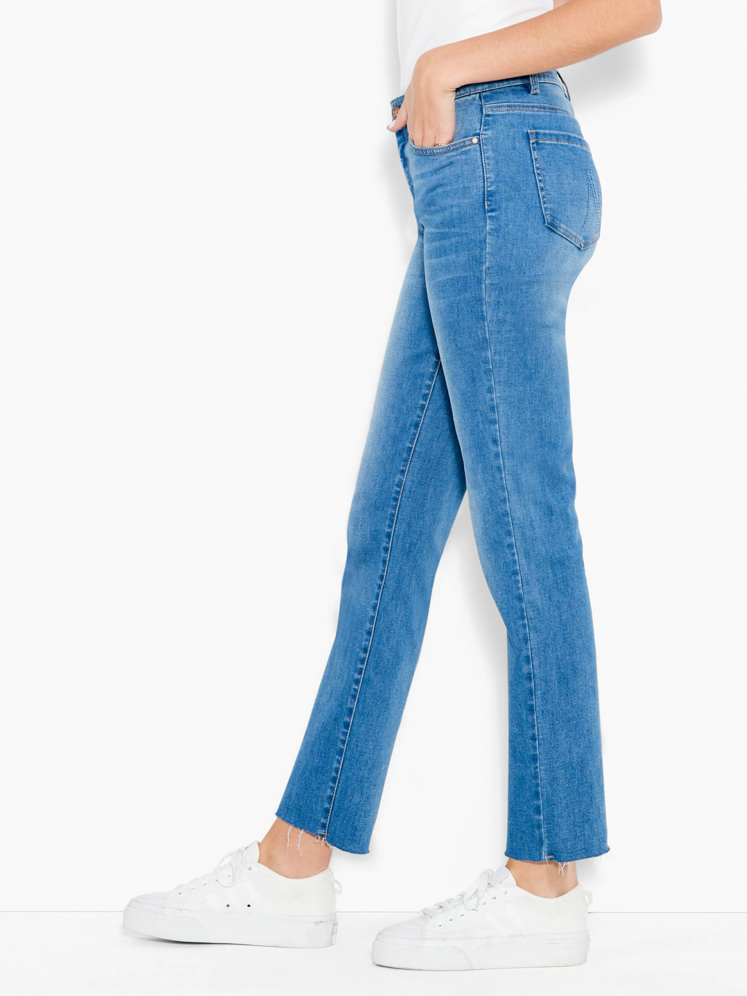 NZ Denim 28" Mid Rise Straight Ankle Jeans - Image 2