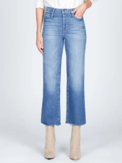 Black Orchid Marisa Relaxed Straight Fray Jeans MEDIUM BLUE