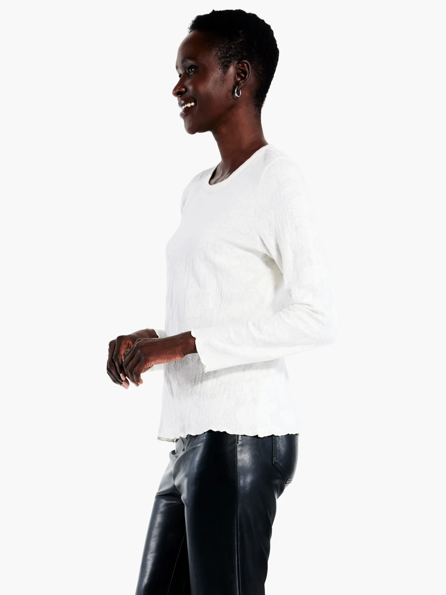 Lace Knit Tee CREAM - Image 2