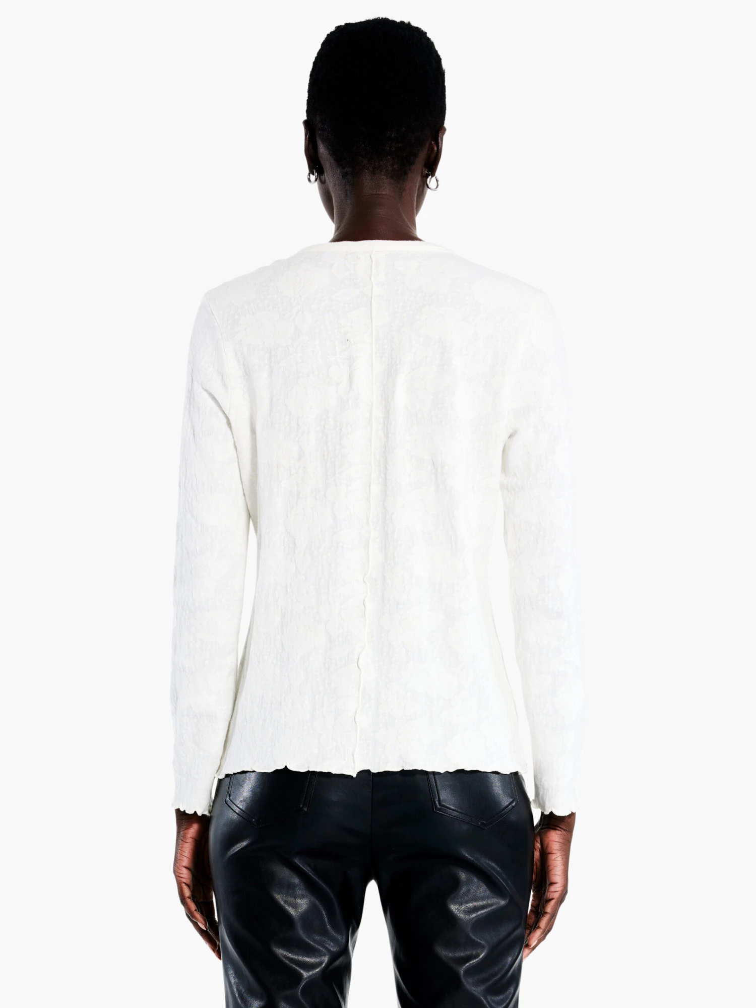 Lace Knit Tee CREAM - Image 3