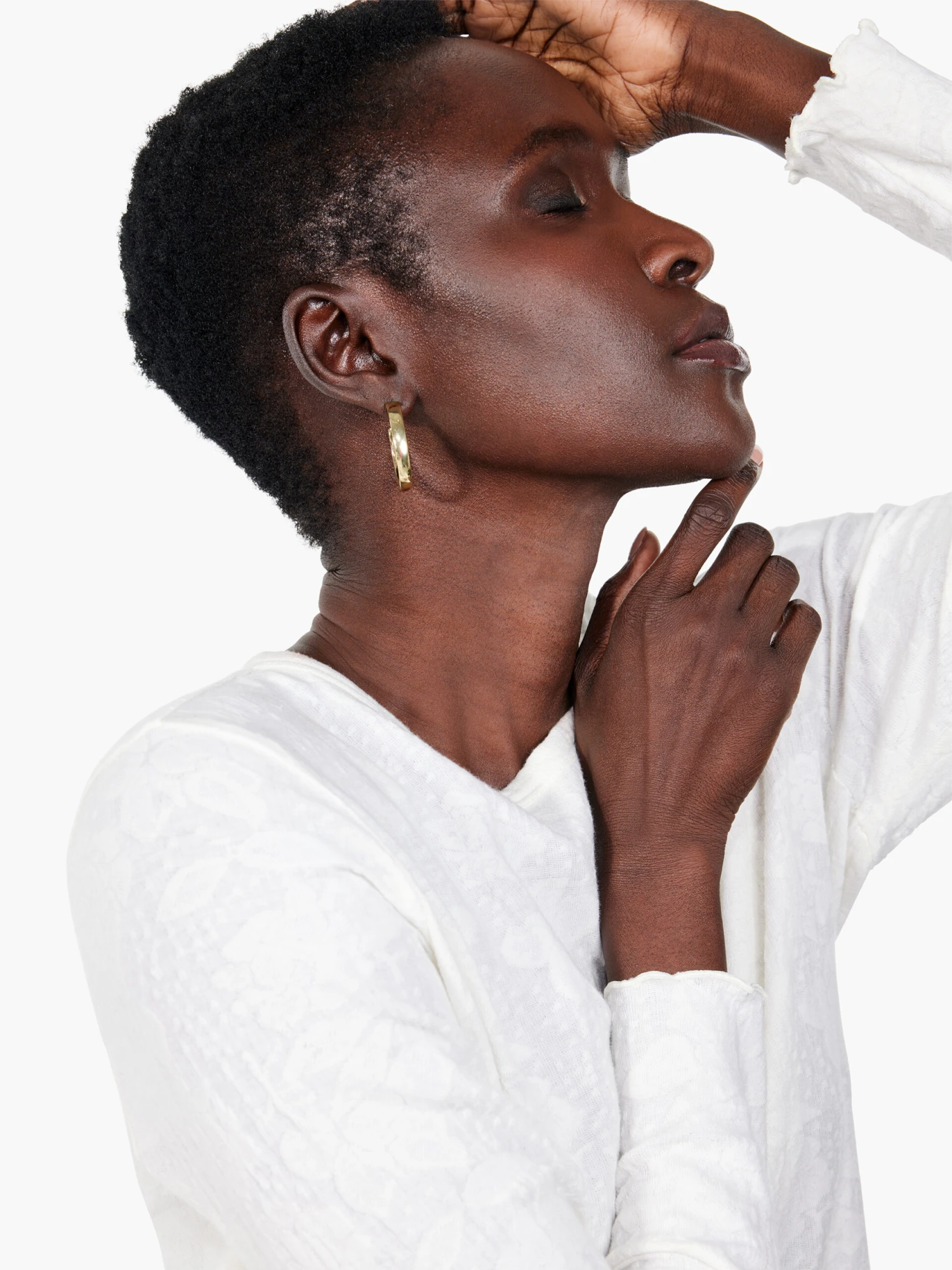 Lace Knit Tee CREAM - Image 5