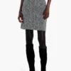 Etched Tweed Slim Skirt BLACK MULTI