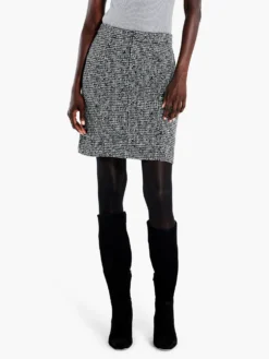Etched Tweed Slim Skirt BLACK MULTI