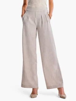 31" Bi-Stretch Twill Wide-Leg Pant BISCOTTI HEATHER