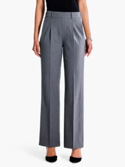 31" The Avenue Wide Leg Pleated Pant CHARCOAL