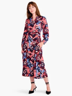 Autumn Bloom Live In Dress RED MULTI