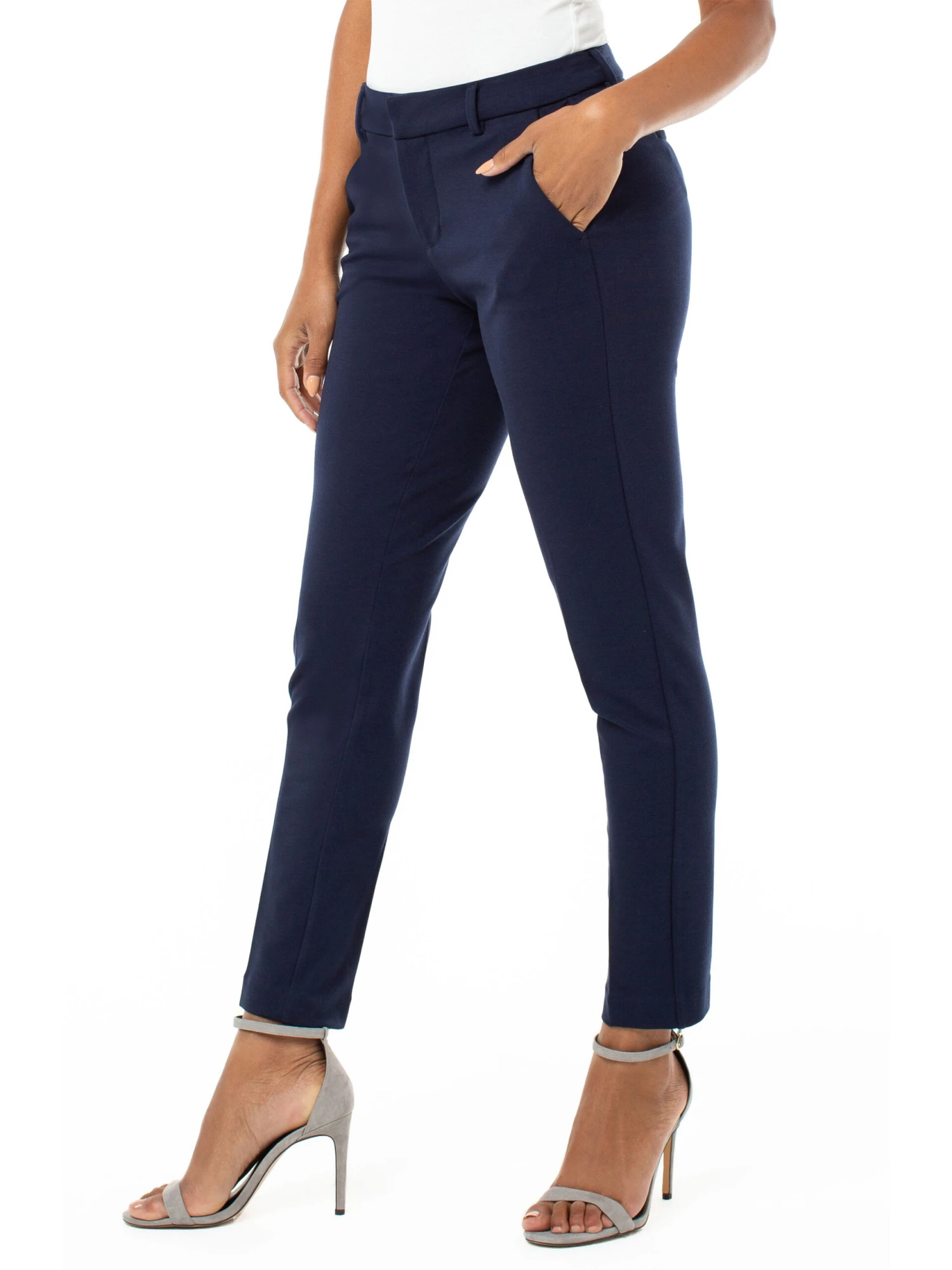 Liverpool - Kelsey Knit Trouser NAVY - Image 3