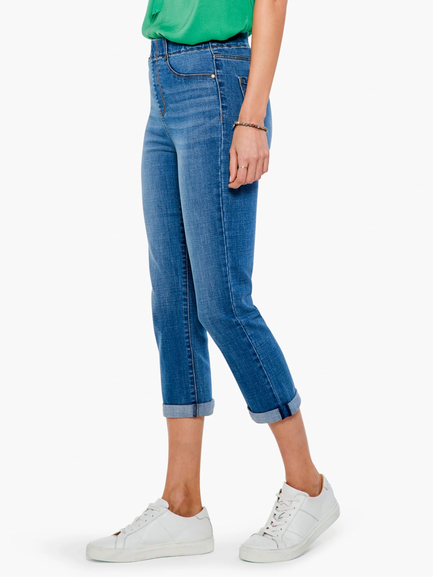 Liverpool Chloe Crop Skinny Jean With Rolled Cuff DENIM - Image 2