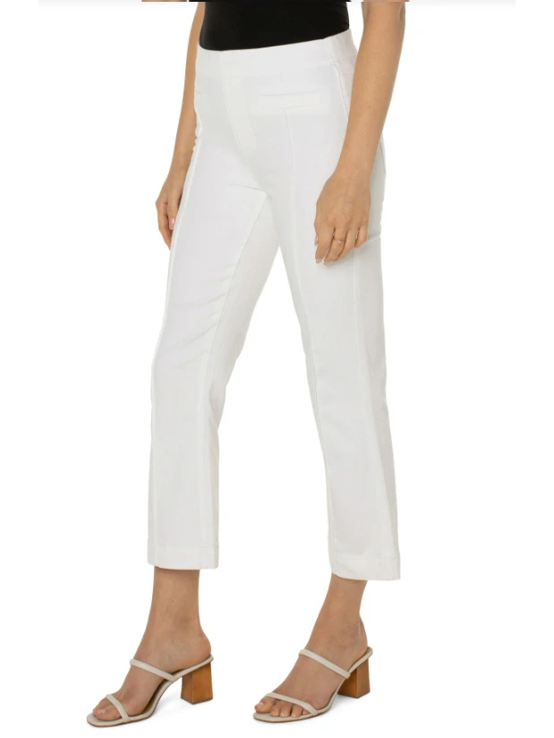 Liverpool - Chloe Crop W/ Welt Pockets WHITE - Image 2