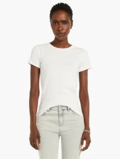 Perfect Knit Rib Short Sleeve Crew Tee PAPER WHITE