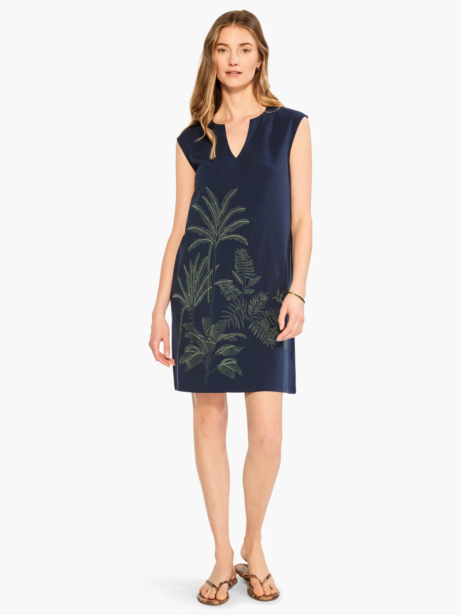Embroidered Fauna Dress INDIGO MULTI - Image 4