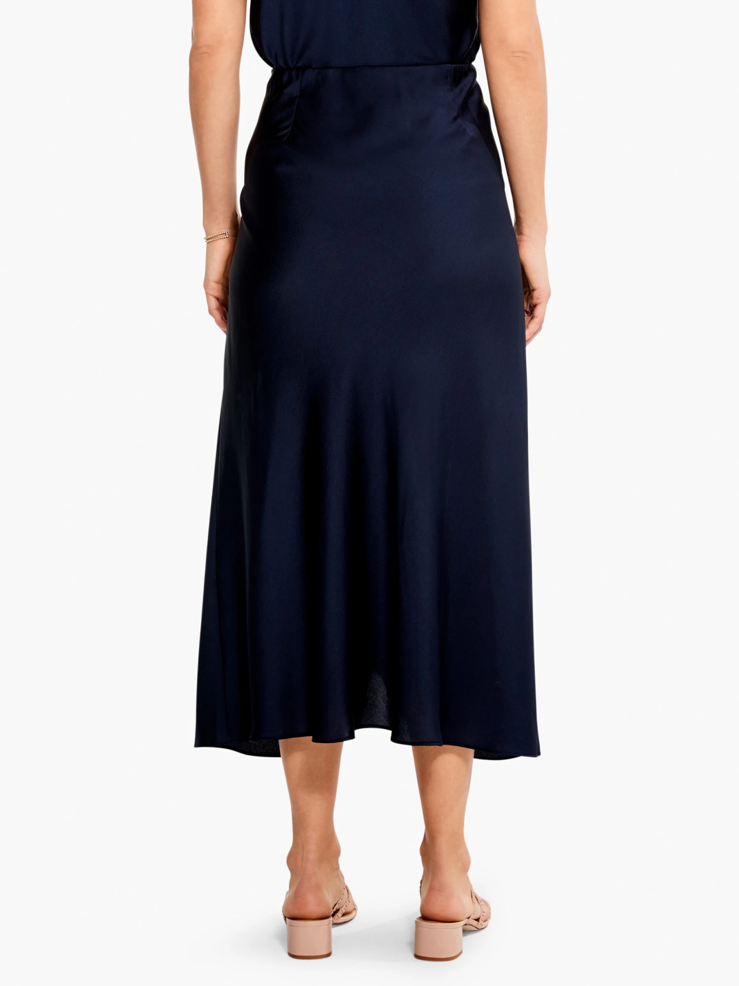 Crepe Slip Skirt DARK INDIGO - Image 4