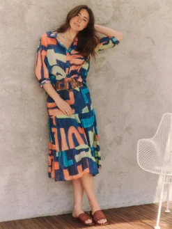 Love Art Joy Skirt INDIGO MULTI