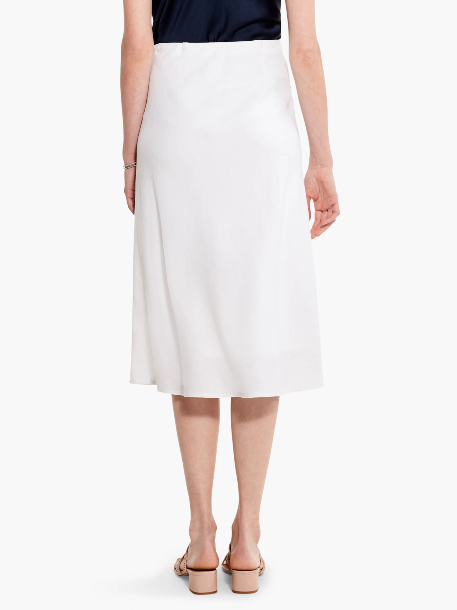 Rumba Linen Slip Skirt PAPER WHITE - Image 4