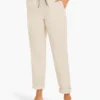 Cotton Poplin Relaxed Ankle Pant