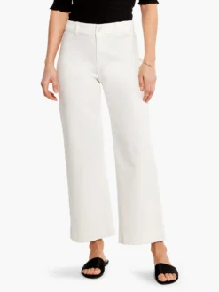 NZ Denim Mid Rise Wide-Leg Crop Jean PAPER WHITE