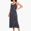 Wavy Lines Slip Dress INDIGO MULTI