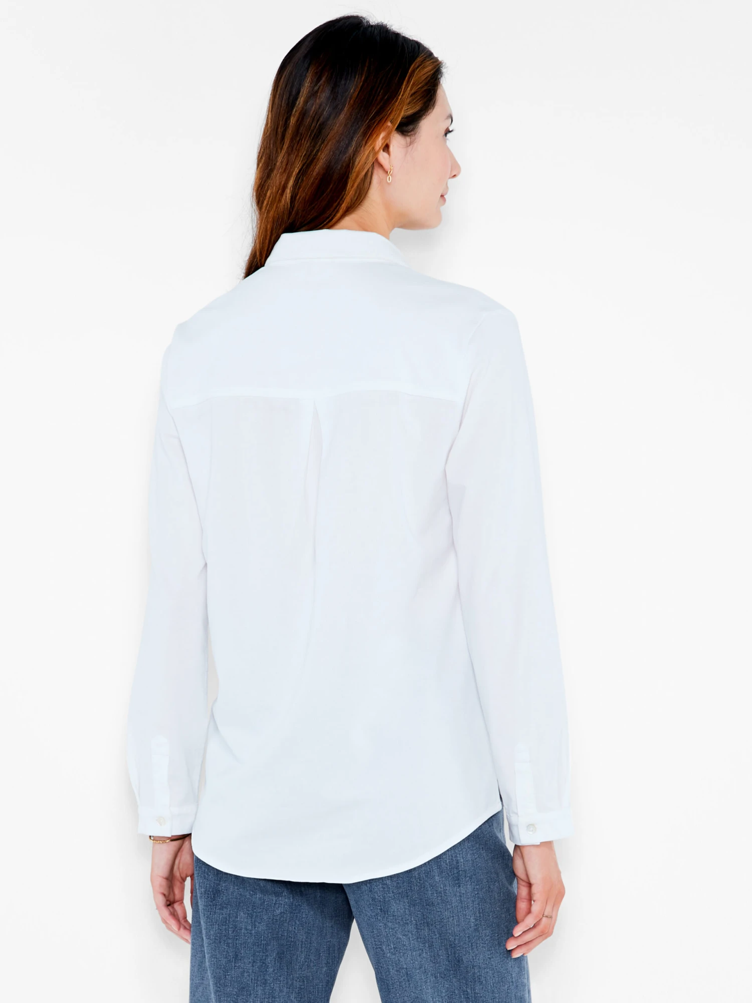 NZT Long Sleeve Angled Pocket Shirt PAPER WHITE - Image 3