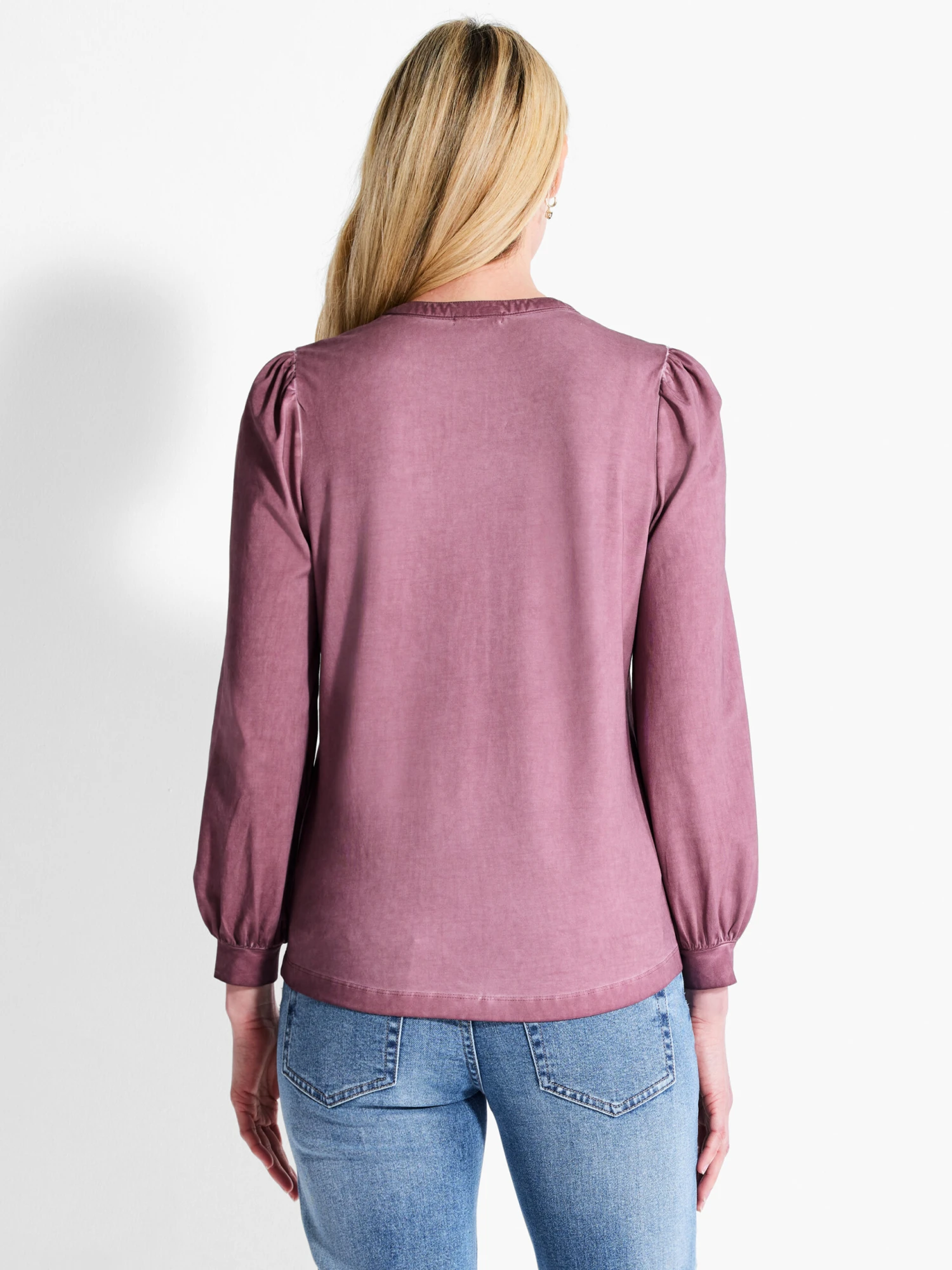NZT Long Sleeve Henley MAHOGANY - Image 3