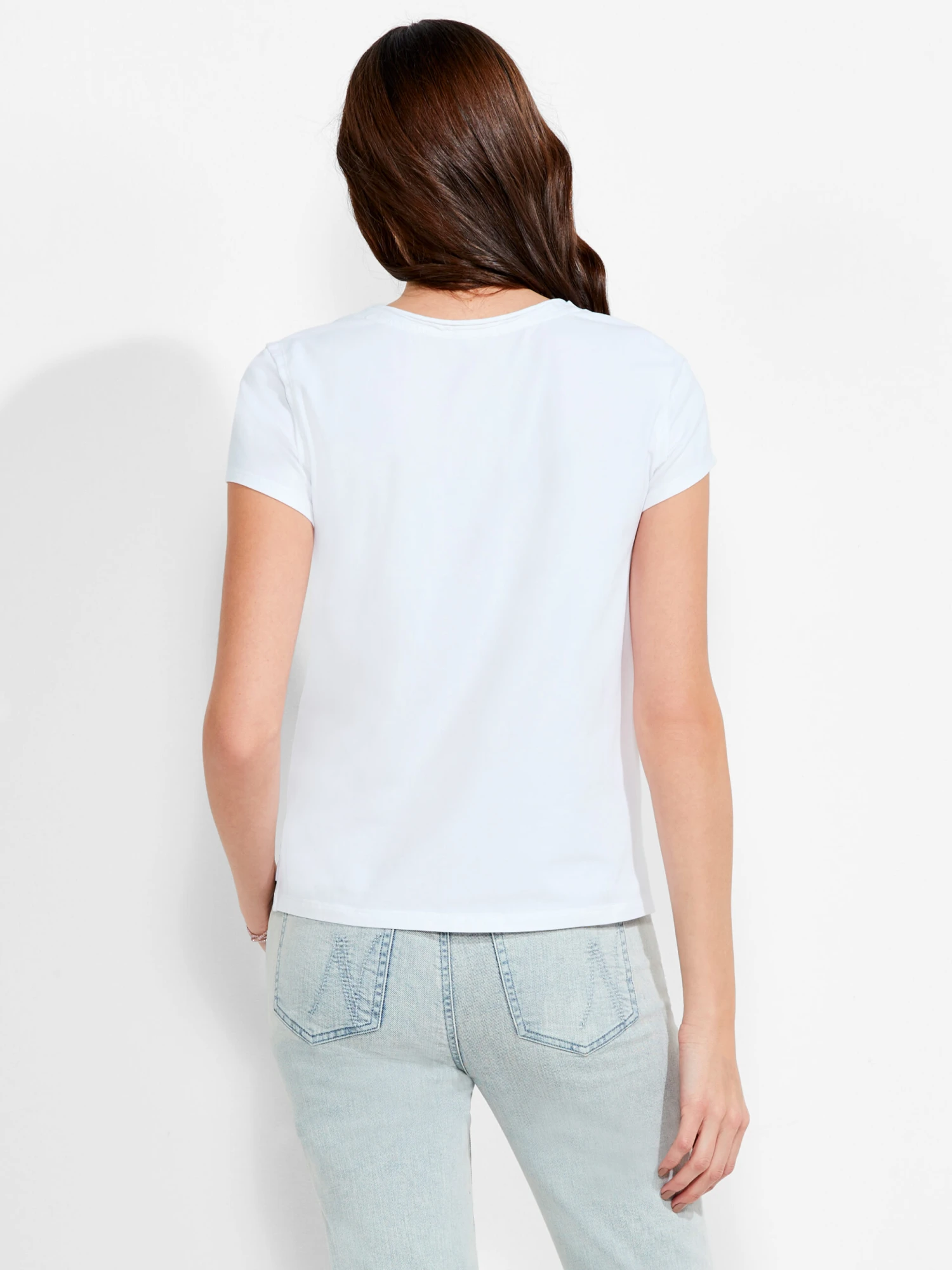 NZT Short Sleeve Roll V Tee PAPER WHITE - Image 3