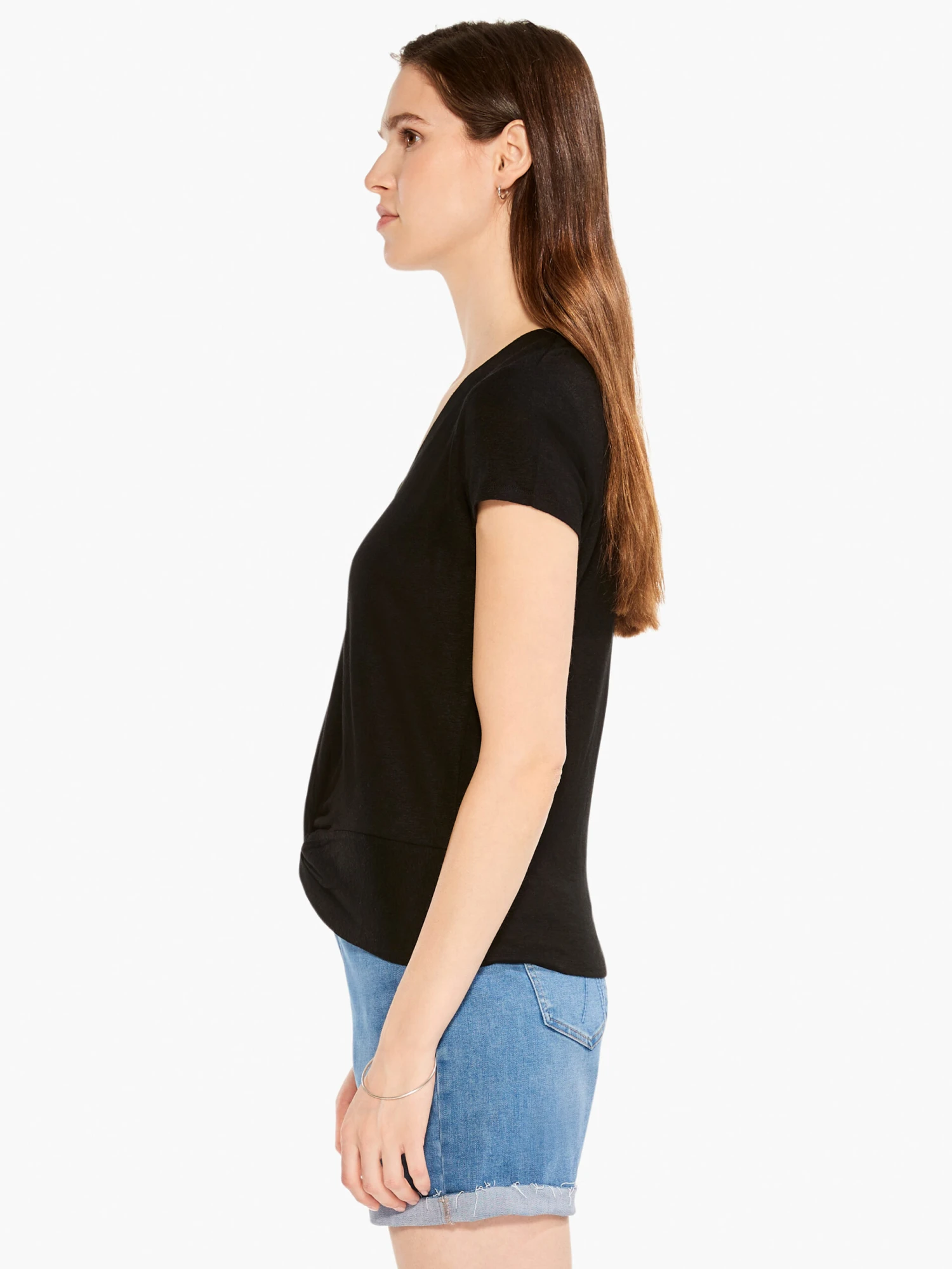 NZT Short Sleeve Knotted V Tee - Image 2
