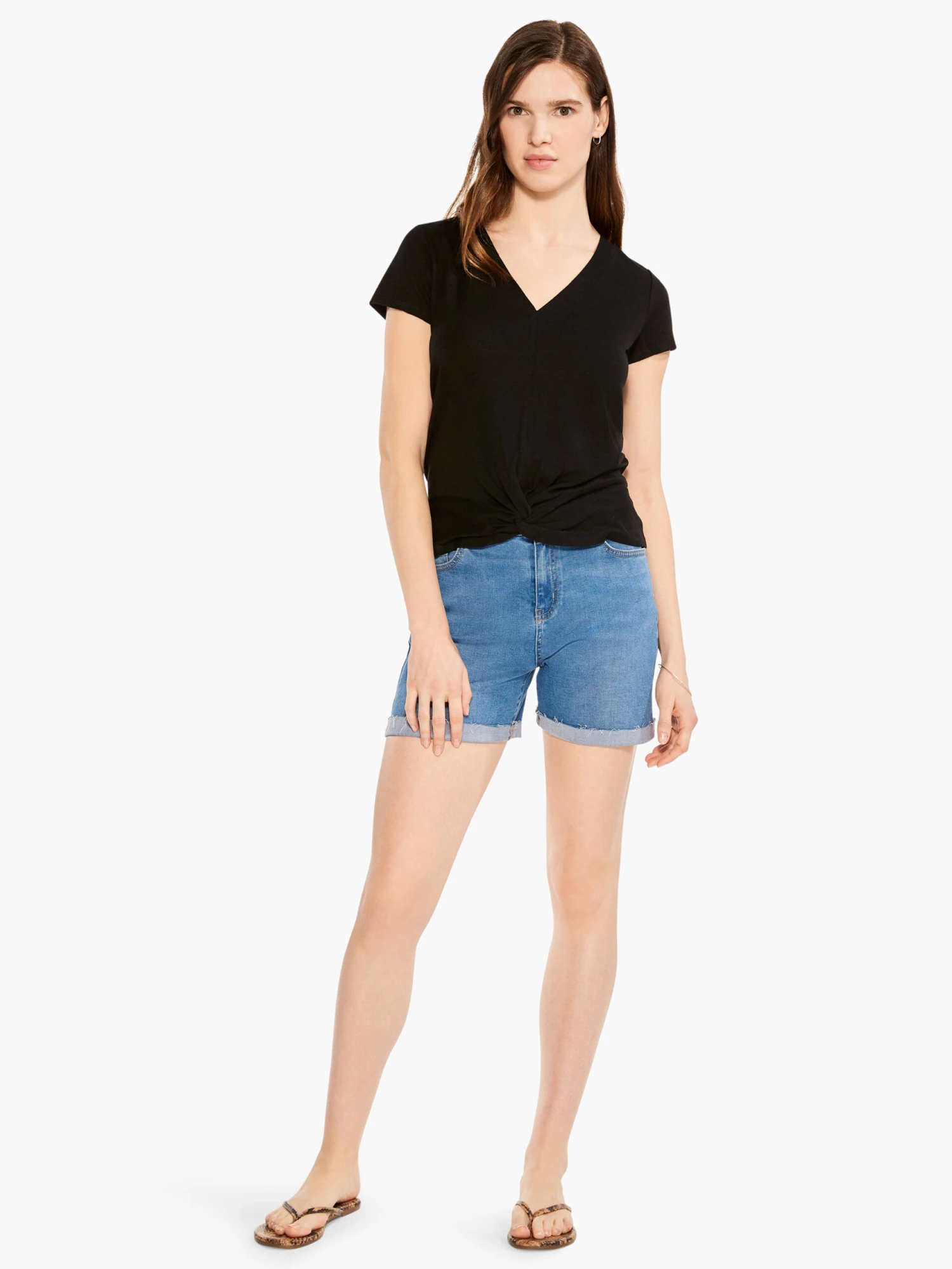 NZT Short Sleeve Knotted V Tee - Image 4