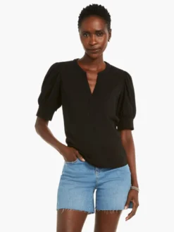 NZT Elbow Sleeve Split Neck Tee