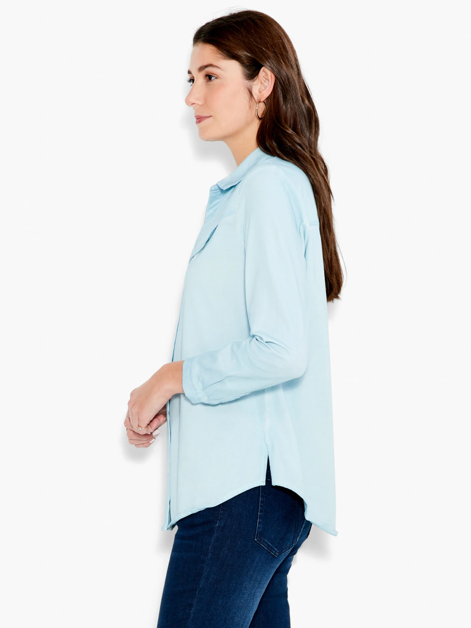 NZT Long Sleeve Angled Pocket Shirt MIST - Image 2