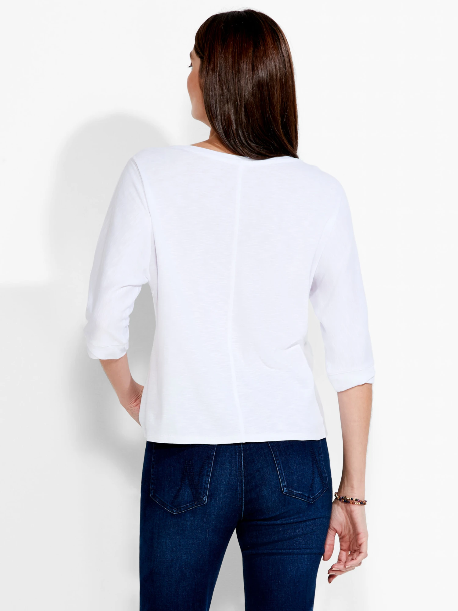 NZT Boat Neck Dolman Sleeve Tee PAPER WHITE - Image 3