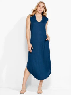 NZT Scoop Tank Dress DEEP OCEAN