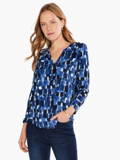 Artist Blocks Top BLUE MULTI