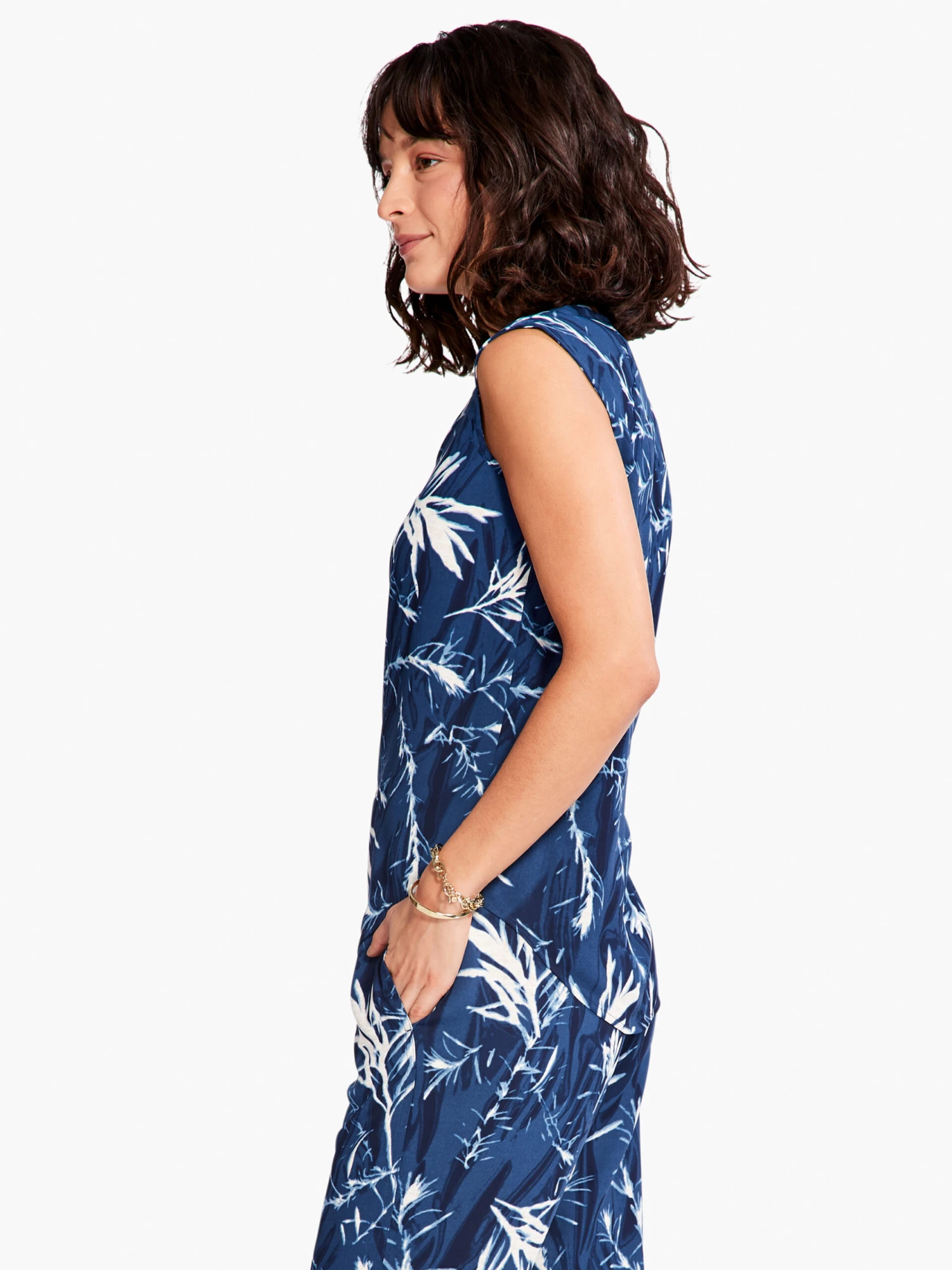 Vintage Botanical Tank BLUE MULTI - Image 2