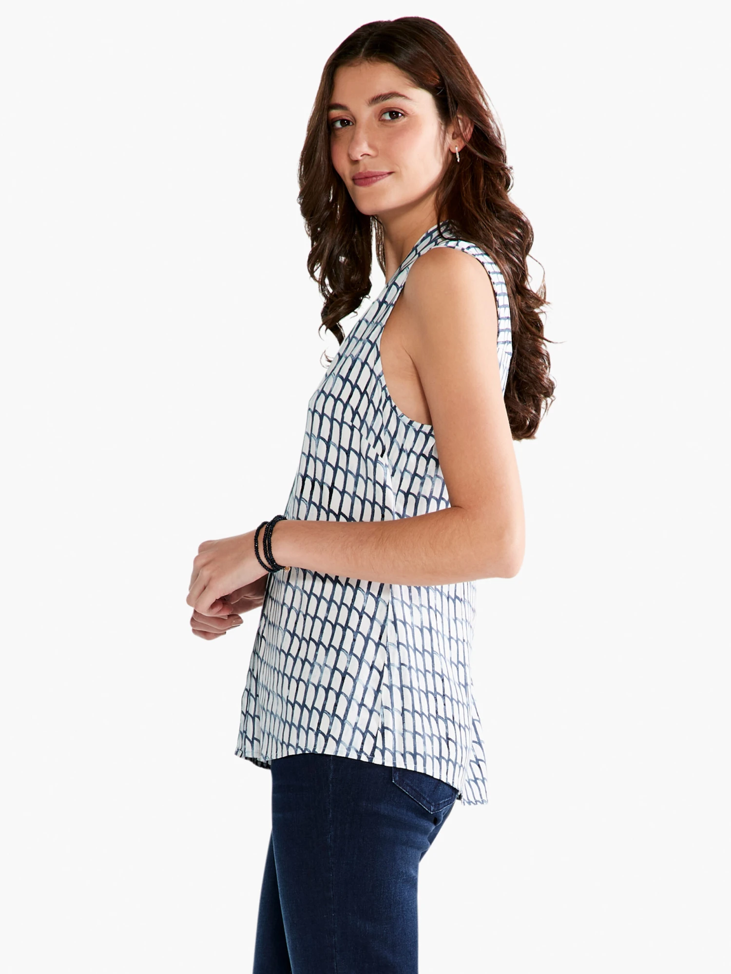 Lattice Live In Tank BLUE MULTI - Image 2