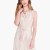 Cafe Tie Front Dress NEUTRAL MULTI