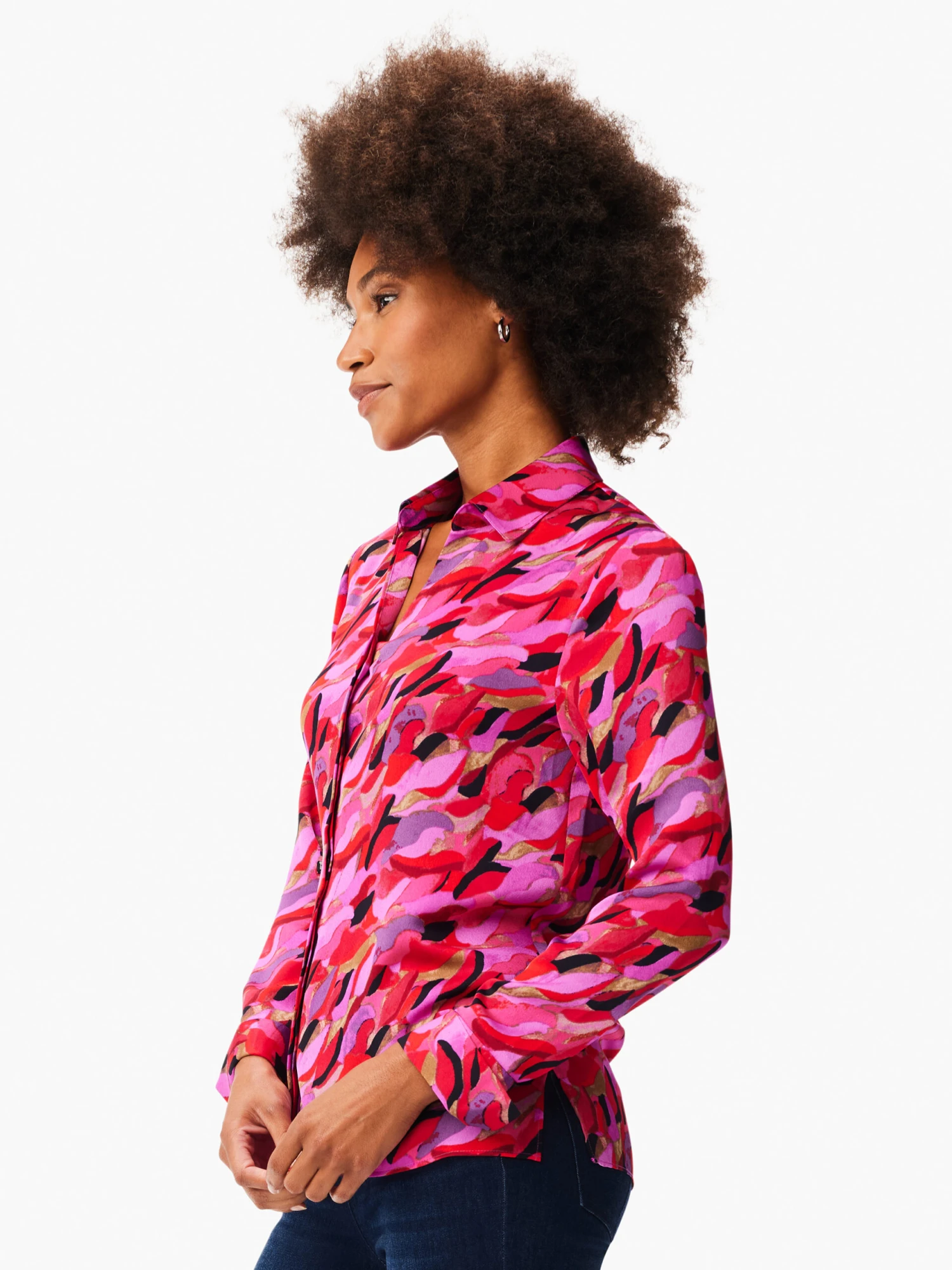 Petal Splash Shirt PINK MULTI - Image 3