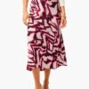 Blurred Ikat Skirt PINK MULTI