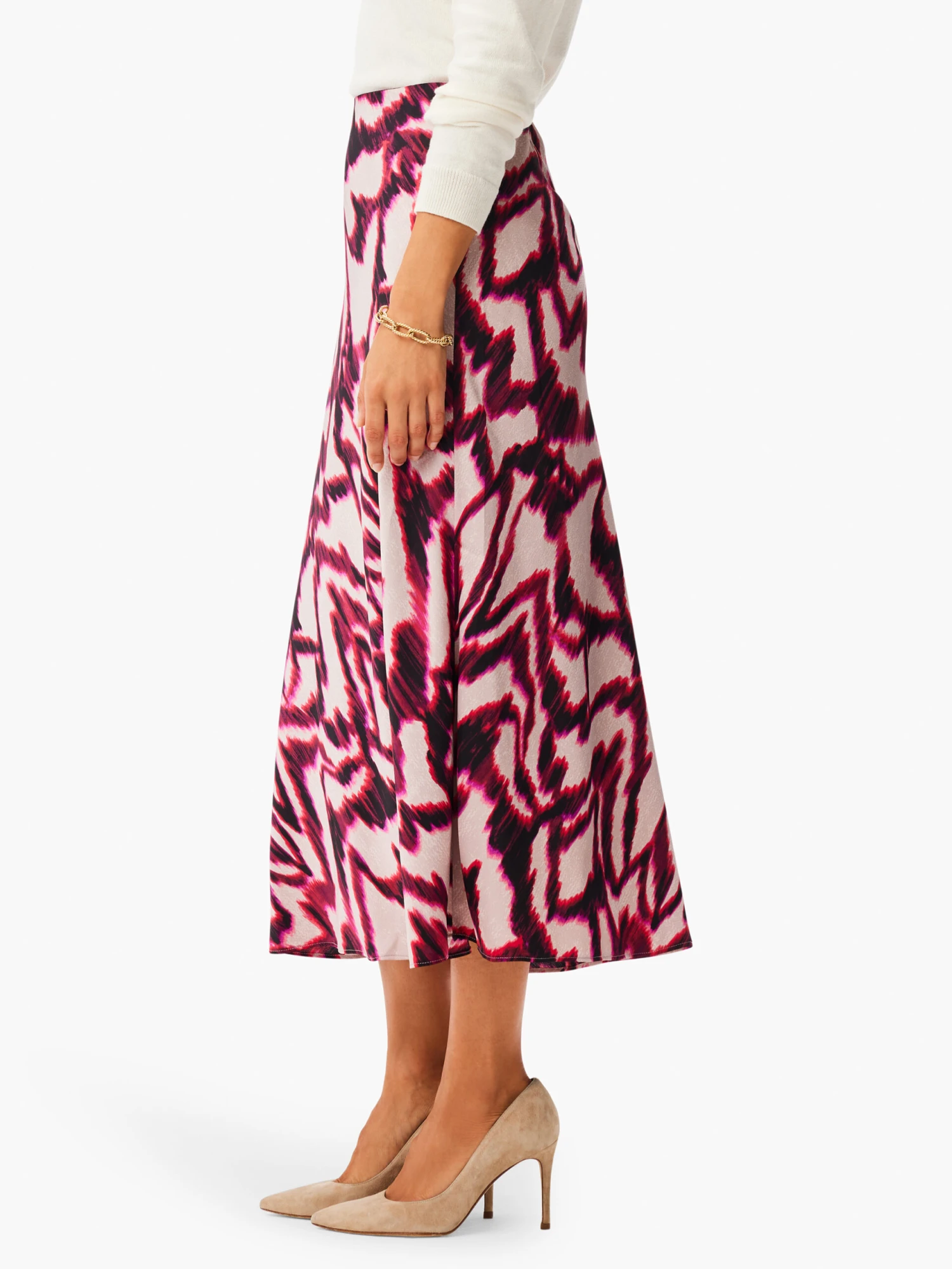 Blurred Ikat Skirt PINK MULTI - Image 3