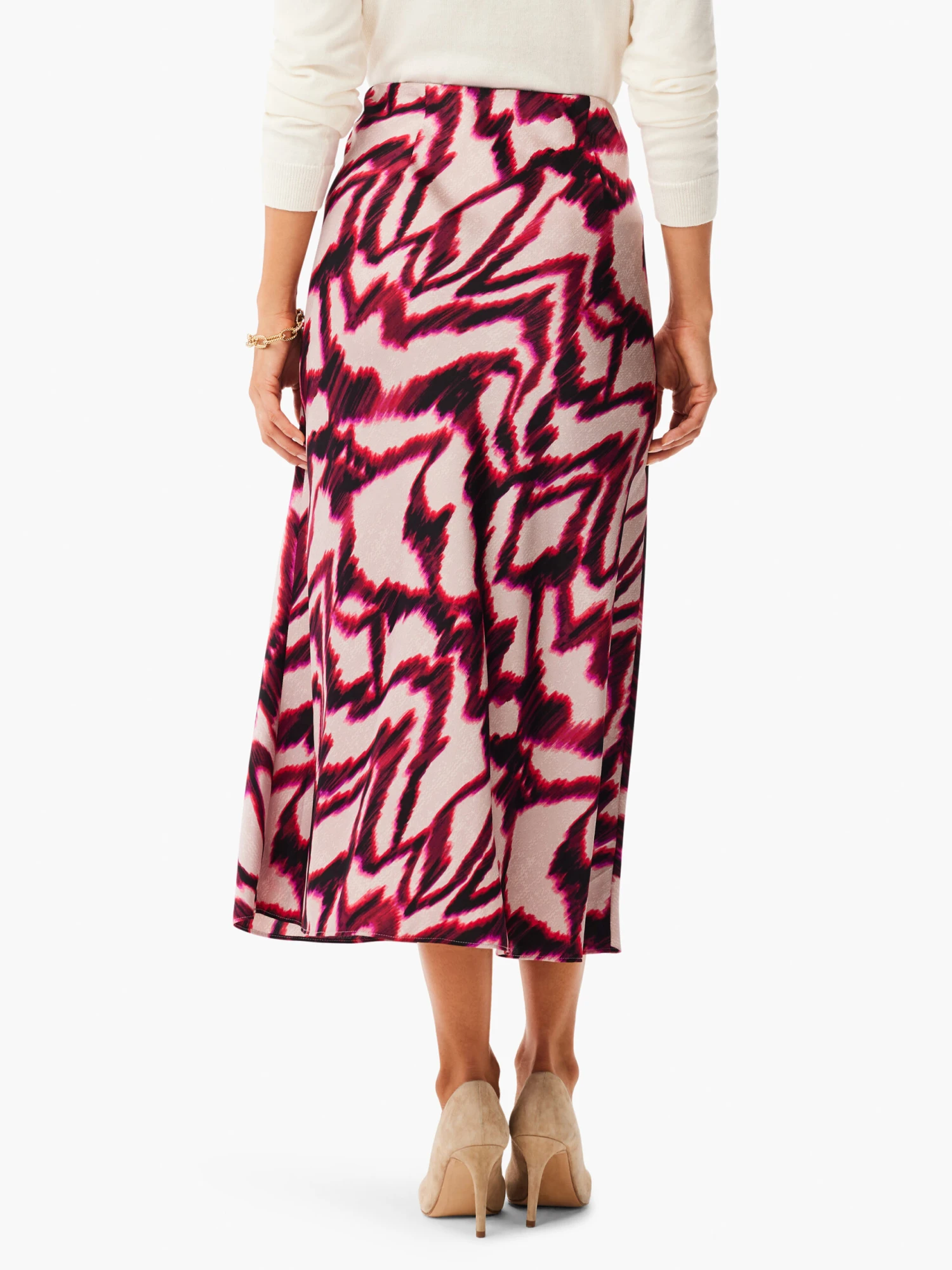 Blurred Ikat Skirt PINK MULTI - Image 4